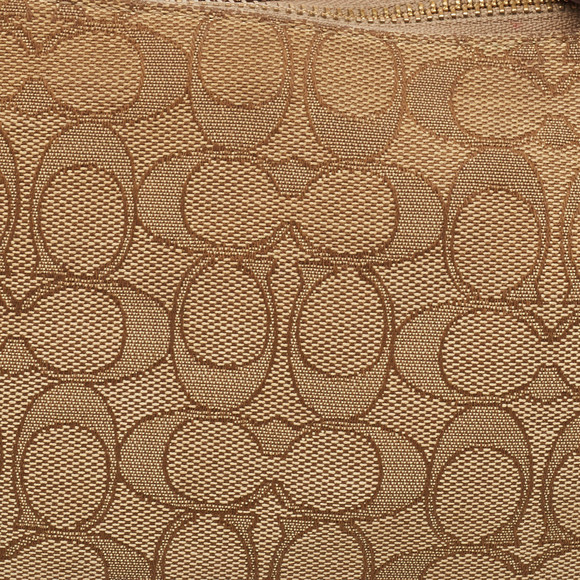 COACH Beige/Brown Signature Canvas and Leather Chelsea Hobo - Picture 5 of 8